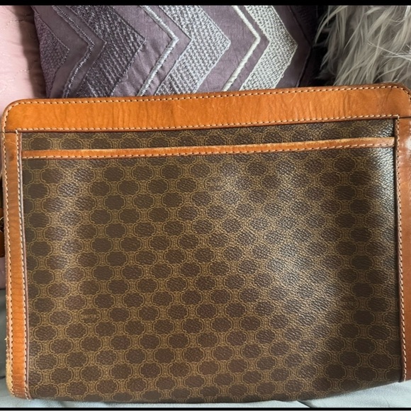 Celine Brown and Tan Clutch - Picture 2 of 9